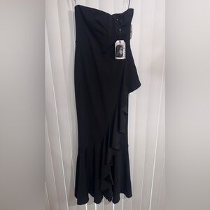 Dress the Population Black Strapless Gown
